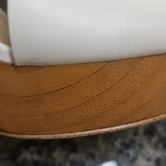 Michael Kors Josephine Wedge White and Tan Wedge Sandals Nwt 10 - Picture 9 of 9